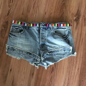 Free People cut off denim shorts